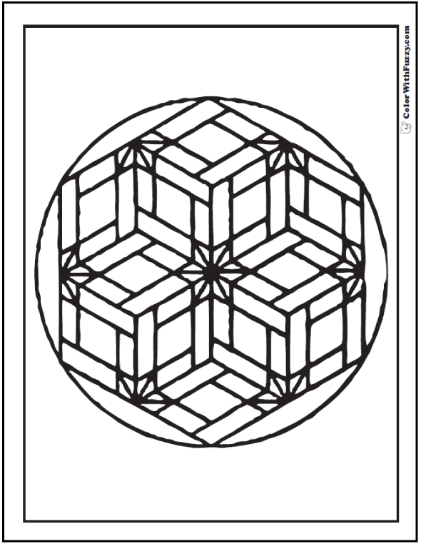 164+ Colorful Fun Geometric Coloring Pages Printable