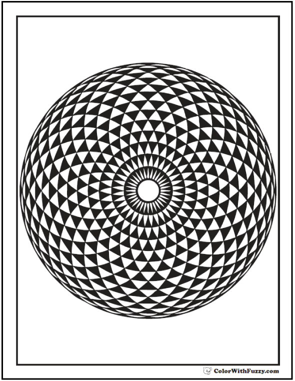 49+ Whimsical Fun Geometric Coloring Pages Printable