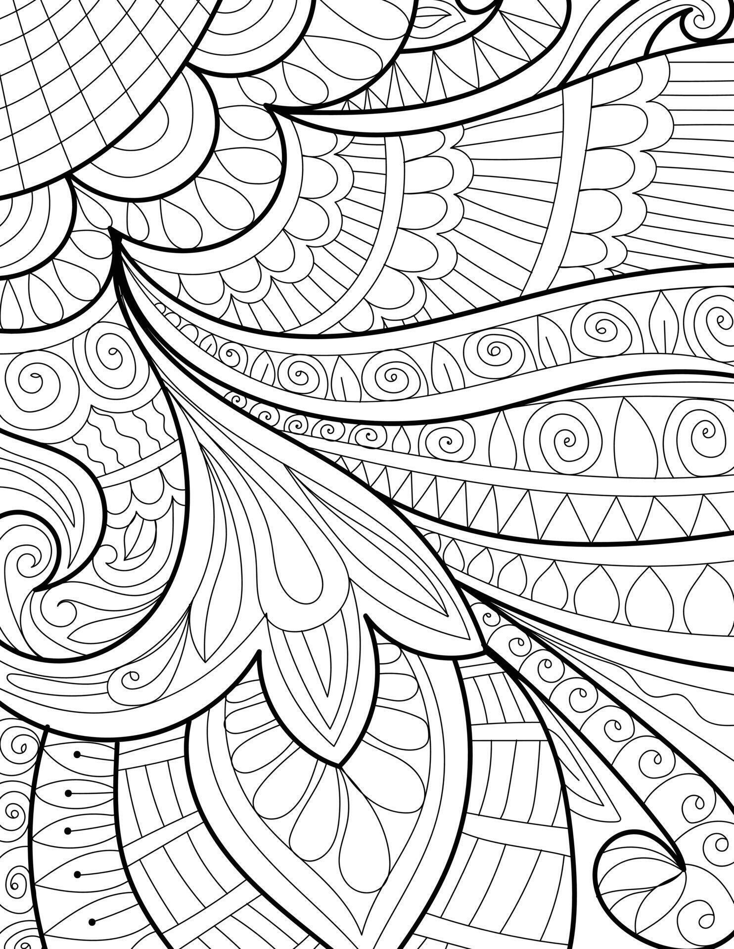 50+ Simple Design Coloring Pages Free Detailed