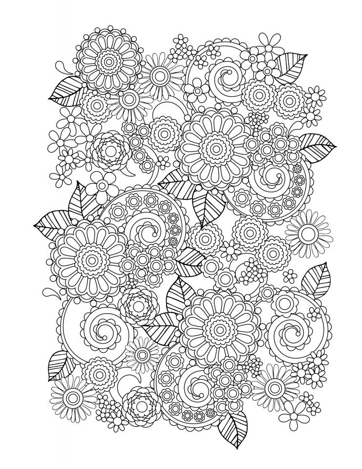 45+ Lovely Grown Up Coloring Pages with Simple Outline