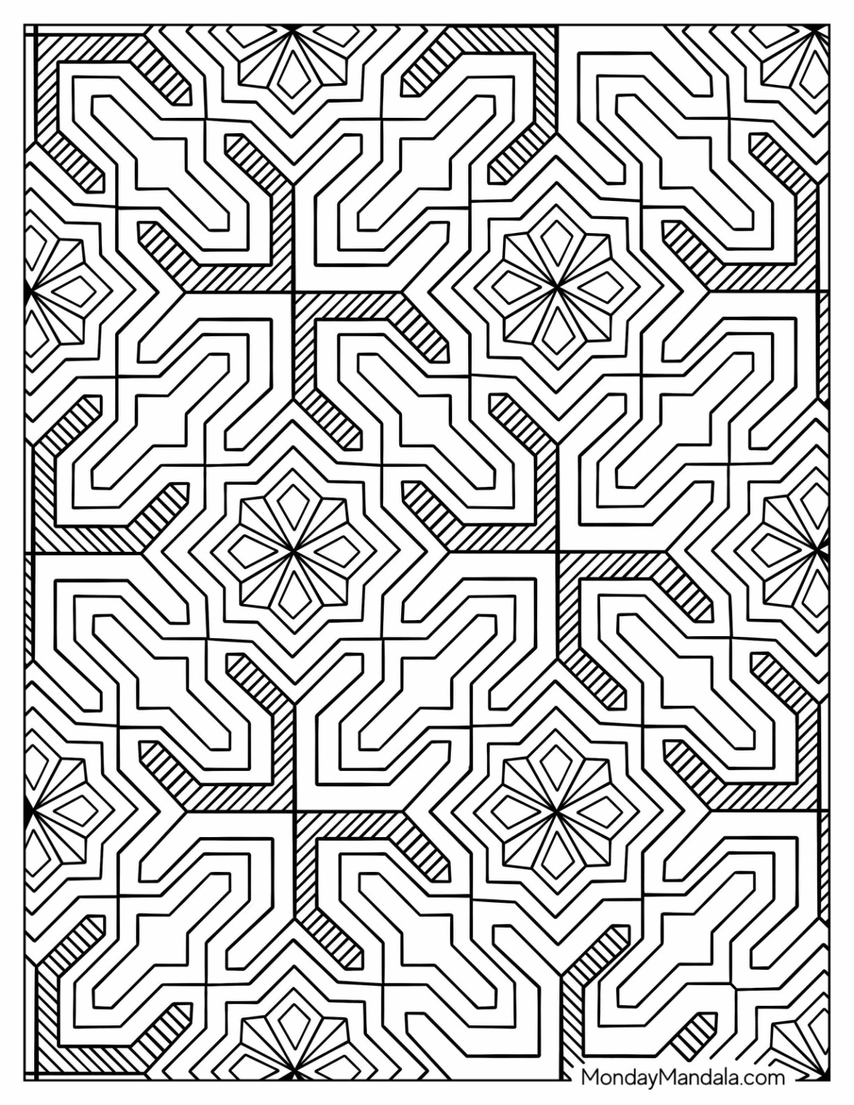 179+ Cute Fun Geometric Coloring Pages Printable