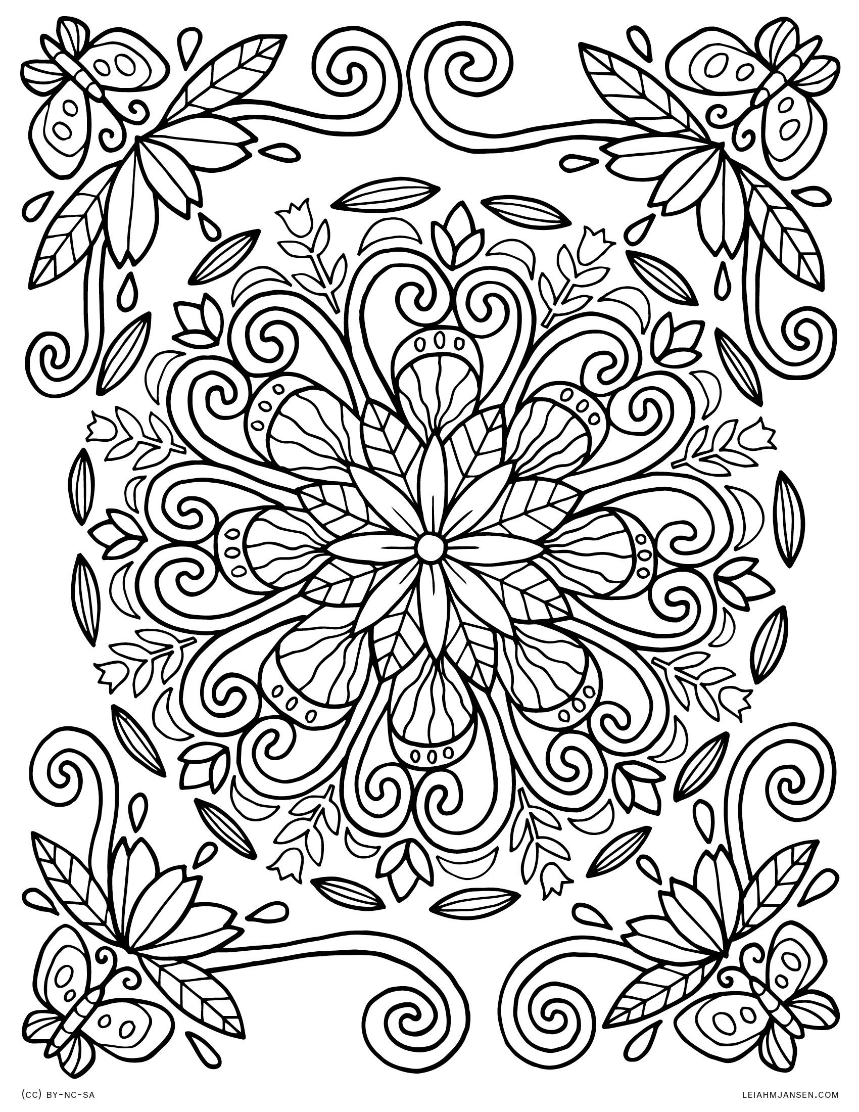 46+ Relaxing Design Coloring Pages Free Easy