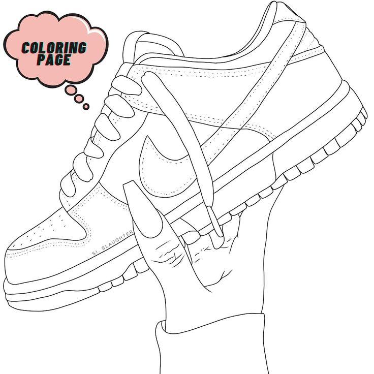 44+ Free Aesthetic Shoes Coloring Pages Sheets Printables