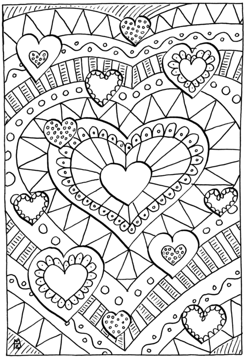 34+ Unique February Adult Coloring Pages Sheets Printables