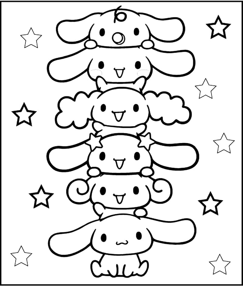 10 Cinnamoroll Sanrio Coloring Pages Free Printable