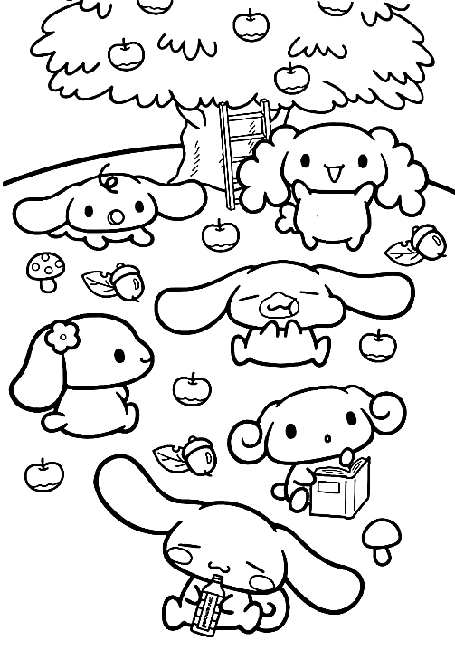 10 Cinnamon Roll Sanrio Coloring Pages Printable: Sweeten Your Day with Kawaii Cuteness