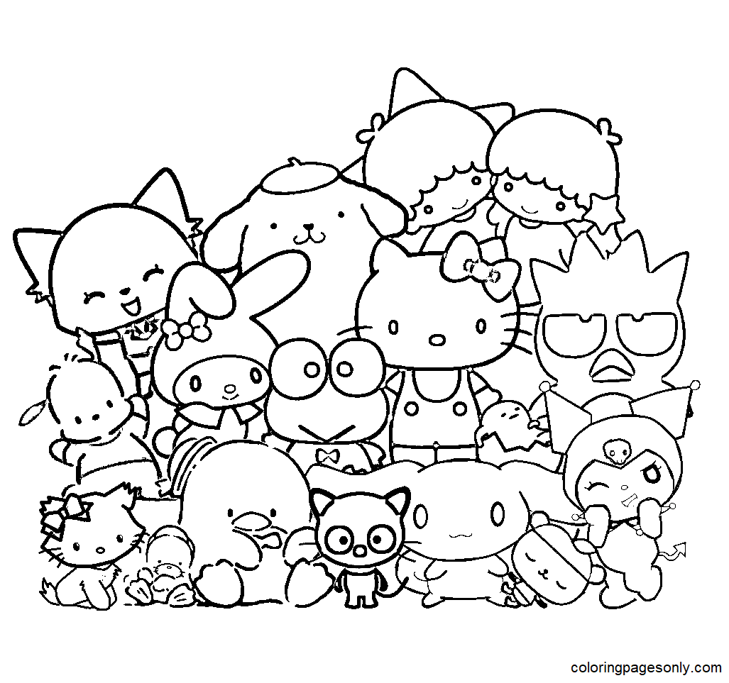 10 Sanrio Coloring Book Adult: A Journey into Kawaii Coloring Bliss