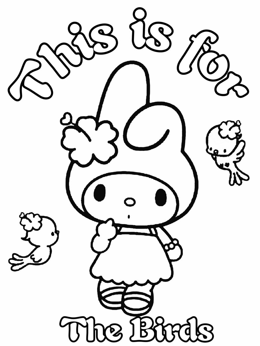 Coloring In Pages Sanrio Free Printable 28