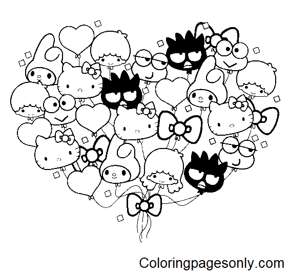 Sanrio Coloring Pages Anime Free Printable 26