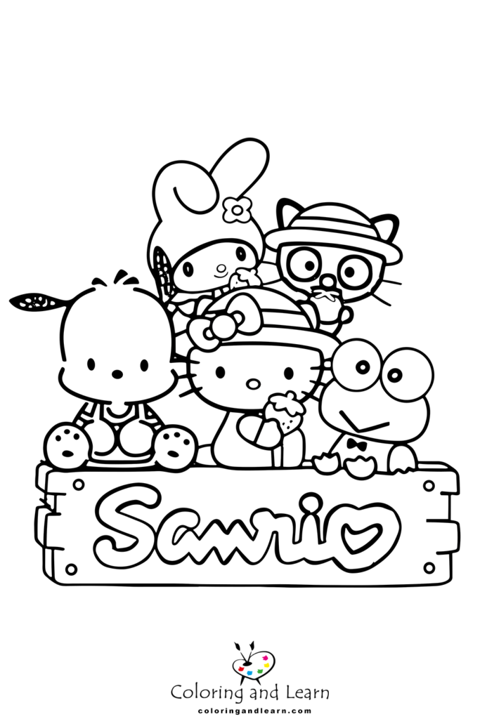 Sanrio Coloring Pages Anime Free Printable 27