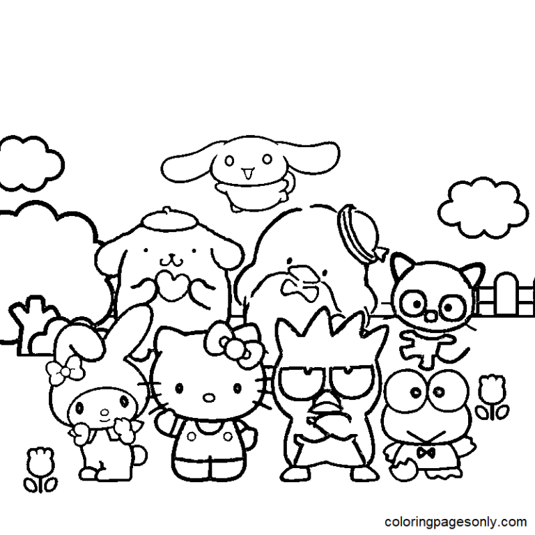 Sanrio Coloring Pages Emo Free Printable 26