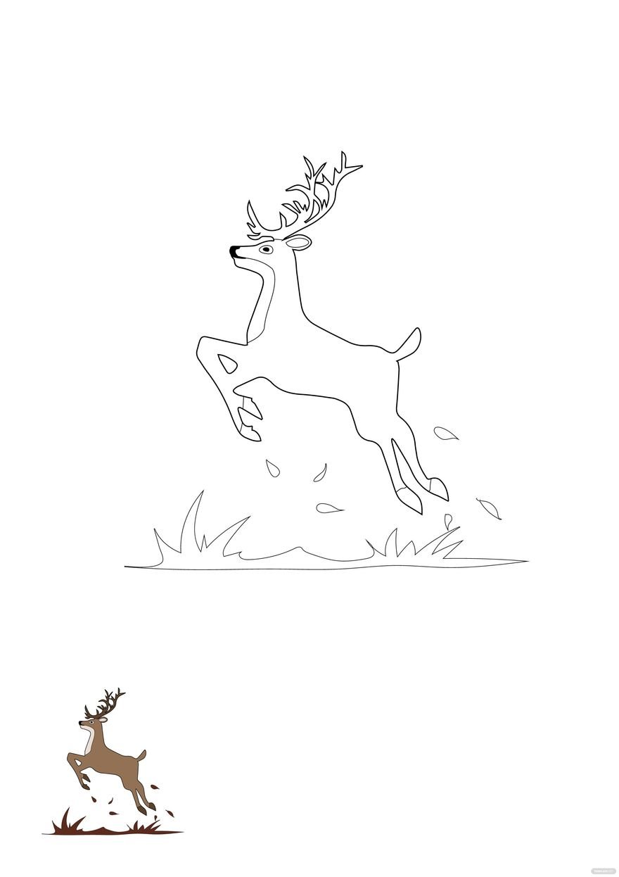 150+ Deer Coloring Pages 30