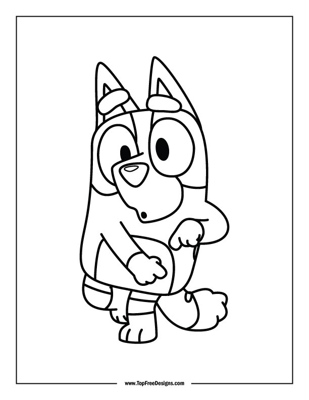 152+ Coloring Pages Bluey Printable 57