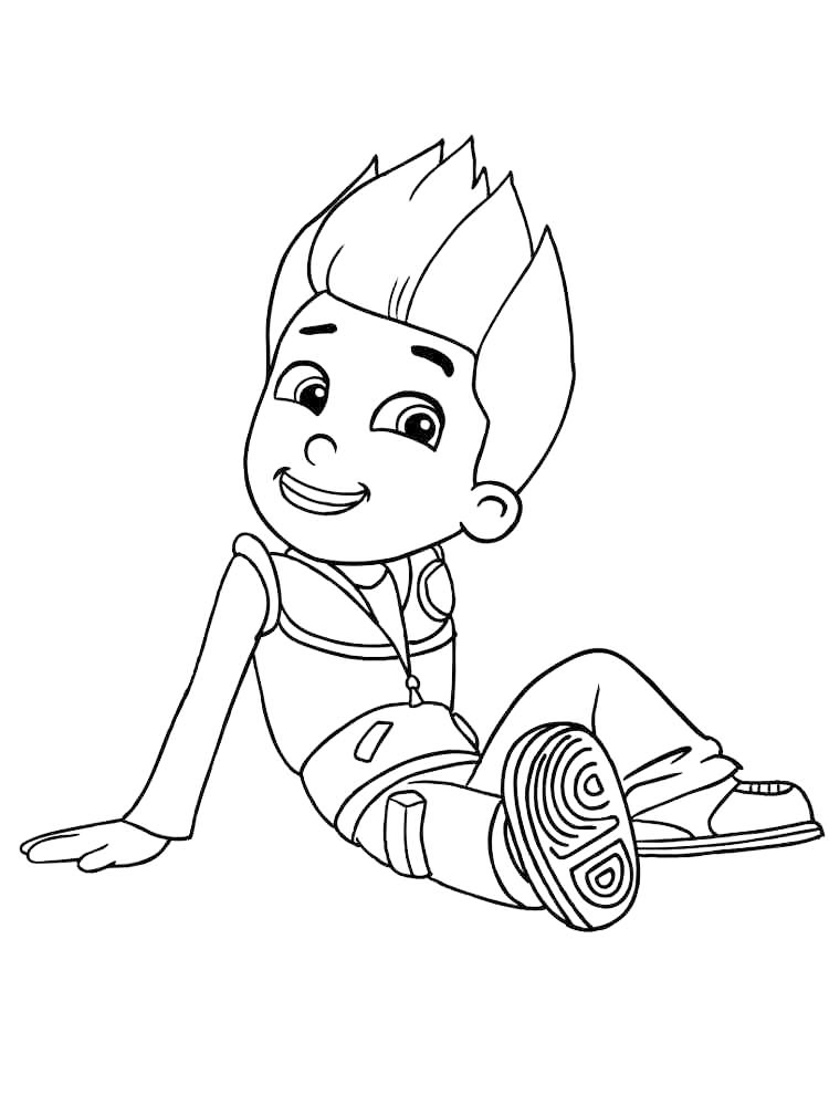 127 Ryder from Paw Patrol Coloring Pages Printable 89