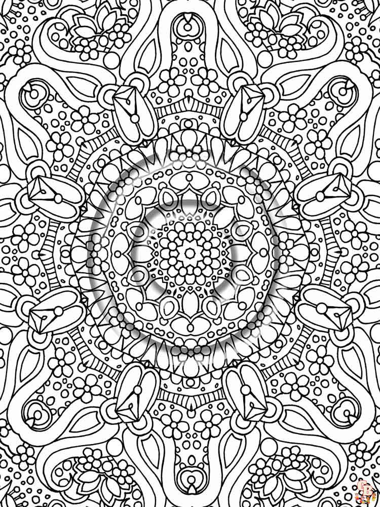 95+ Festive Abstract Adult Coloring Pages Printable